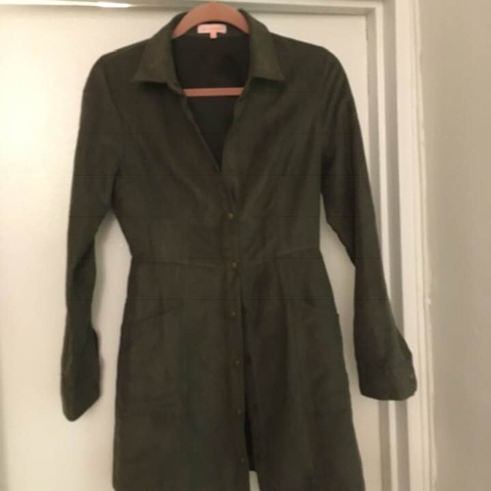 re:named Size S Faux Suede Long Sleeve  shirt dres